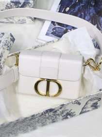 Dior original smooth calfskin mini 30 montaigne bag M9204 white