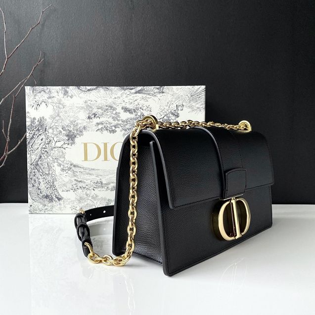 Dior original grained calfskin 30 montaigne chain bag M9208 black