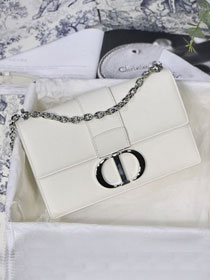 Dior original grained calfskin 30 montaigne chain bag M9208 white