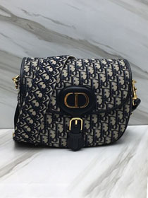 2020 Dior original canvas large bobby bag M9320 dark blue 