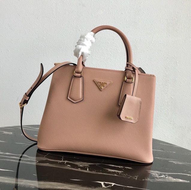 Prada original galleria saffiano leather medium tote bag 1BA232 nude