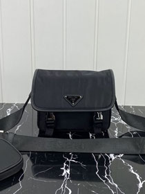 Prada original nylon shoulder bag 2VD034 black 