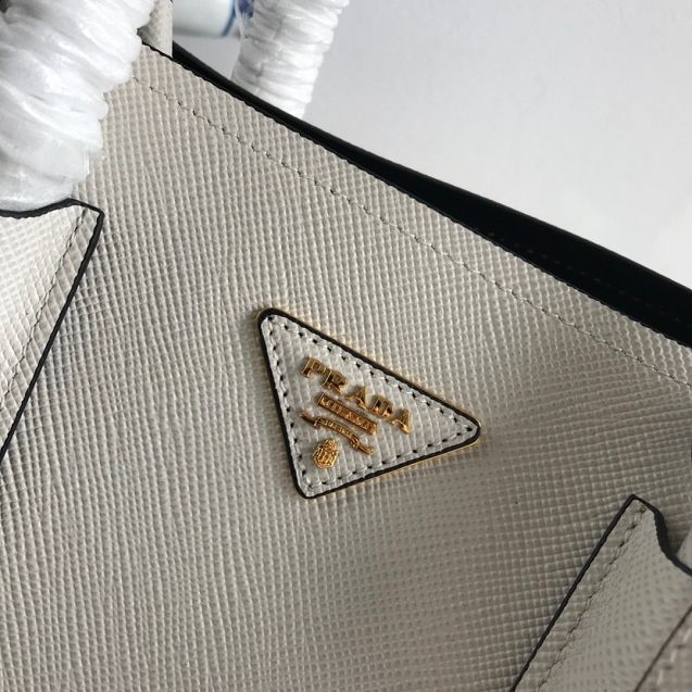Prada original saffiano leather medium double bag 1BG2775 white