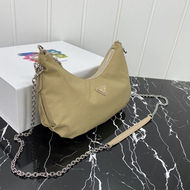 Prada re-edition 2006 nylon bag 1BH172 apricot