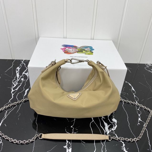 Prada re-edition 2006 nylon bag 1BH172 apricot