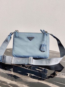 Prada nylon re-edition 2000 shoulder bag 1BH046 light blue