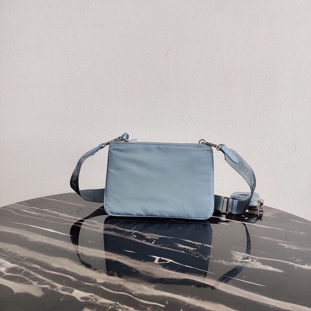 Prada nylon re-edition 2000 shoulder bag 1BH046 light blue