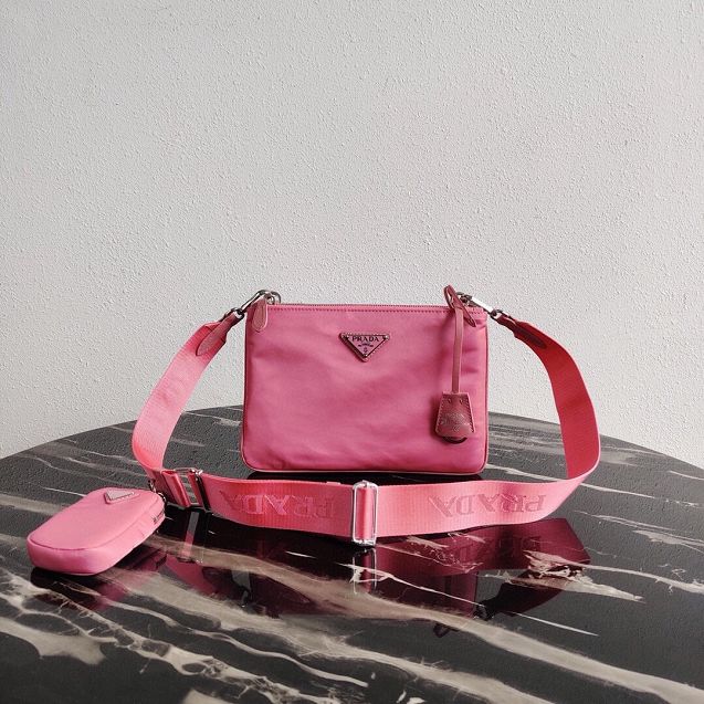 Prada nylon re-edition 2000 shoulder bag 1BH046 pink