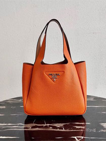 Prada original grained calfskin handbag 1BG335 orange