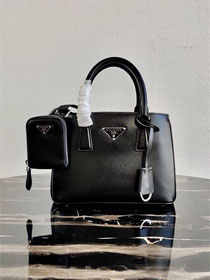 Prada original saffiano leather galleria micro bag 1BA296 black