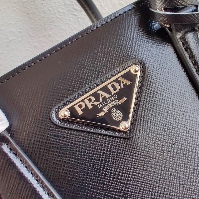 Prada original saffiano leather galleria micro bag 1BA296 black