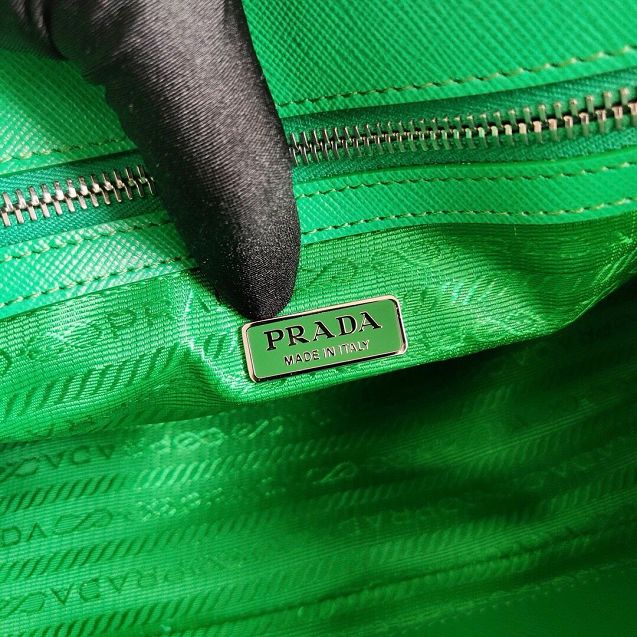 Prada original saffiano leather galleria micro bag 1BA296 green
