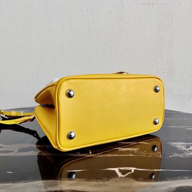 Prada original saffiano leather galleria micro bag 1BA296 yellow