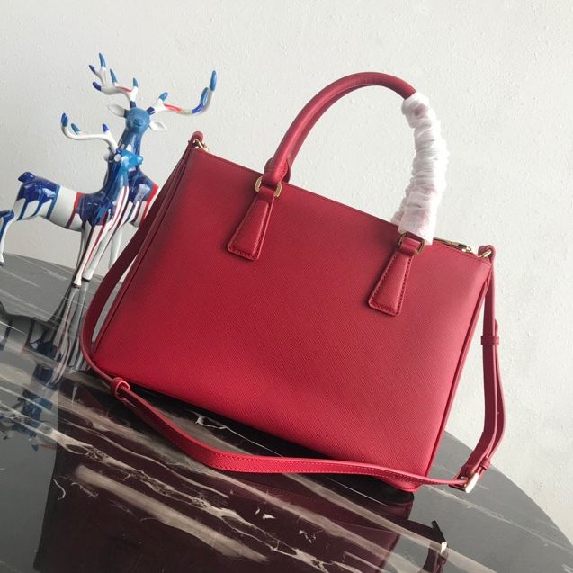 Prada original saffiano leather medium tote bag 1BA1801 red