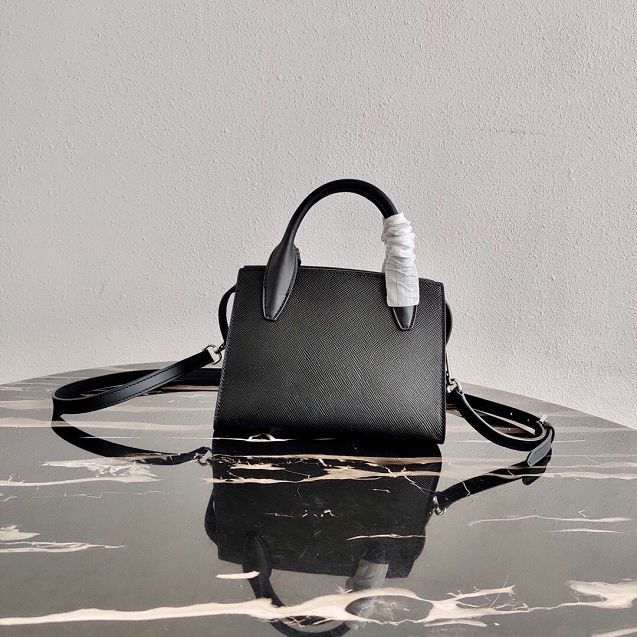 Prada original saffiano leather small monochrome bag 1BA269 black