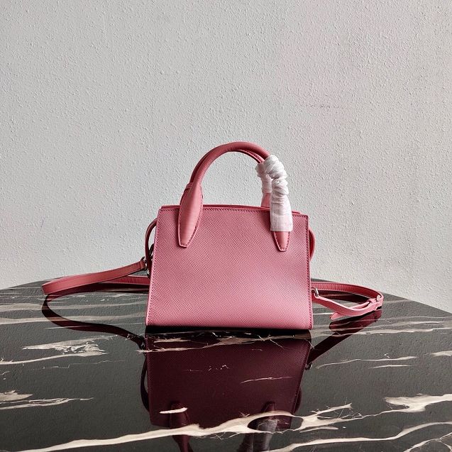 Prada original saffiano leather small monochrome bag 1BA269 pink