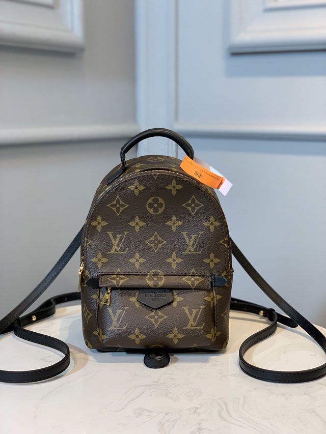 Louis vuitton handmade monogram reverse palm springs backpack mini M41562