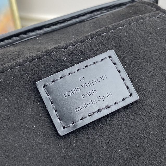 louis vuitton original epi leather petit sac plat bag M69441 black