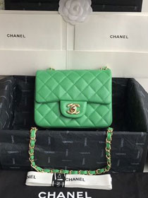 CC original lambskin super mini flap bag A35200 green