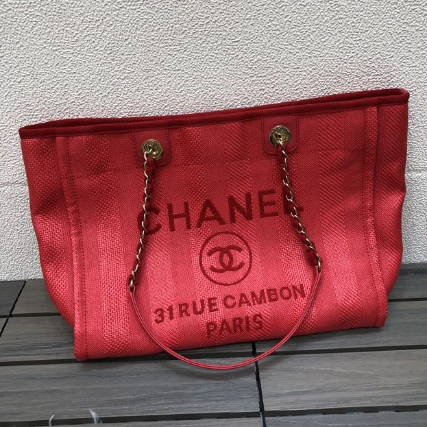 CC original canvas&mixed fibers shopping bag A67001 red