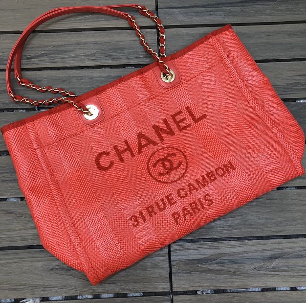 CC original canvas&mixed fibers shopping bag A67001 red