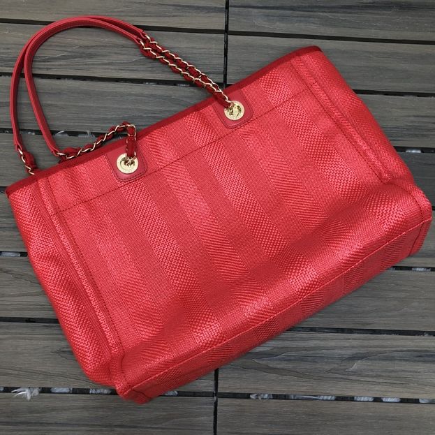CC original canvas&mixed fibers shopping bag A67001 red