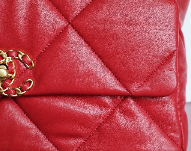 2020 CC original lambskin 19 large flap bag AS1161 red