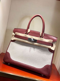 Hermes handmade original calfskin&canvas birkin bag BK00037 