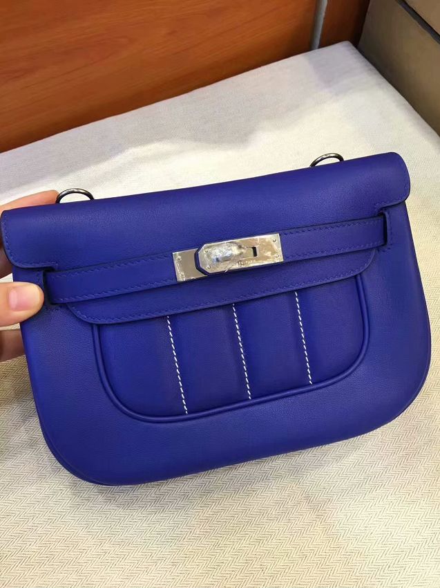 Hermes original swift calfskin berlin bag BL0020 electric blue