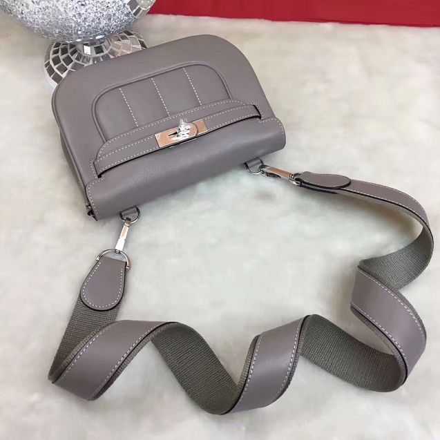 Hermes original swift calfskin berlin bag BL0020 light grey