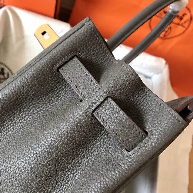 Hermes original togo leather birkin 35 bag H35-1 gris etain