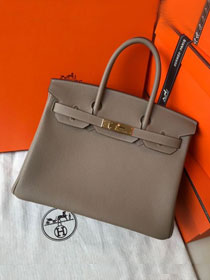 Hermes original togo leather birkin 35 bag H35-1 grey