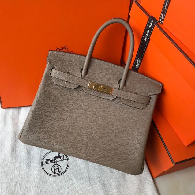 Hermes original togo leather birkin 35 bag H35-1 grey