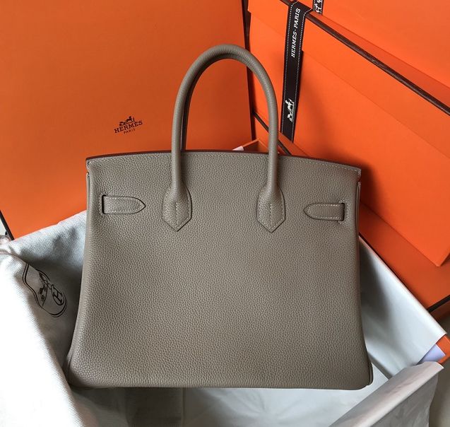 Hermes original togo leather birkin 35 bag H35-1 grey