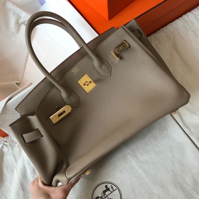 Hermes original togo leather birkin 35 bag H35-1 grey