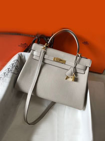 Hermes original togo leather kelly 28 bag K28-1 pearlash