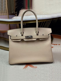 Hermes original epsom leather birkin 30 bag H30-3 gris tourterelle
