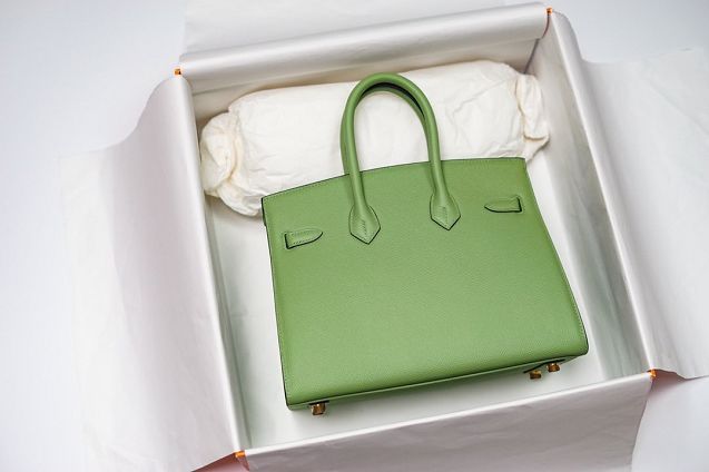 Hermes original epsom leather birkin 35 bag H35-3 vert criquet