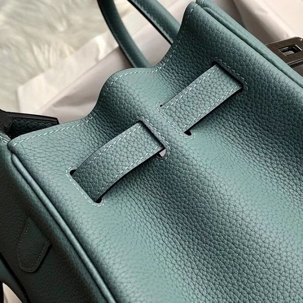 Hermes original togo leather birkin 30 bag H30-1 azure