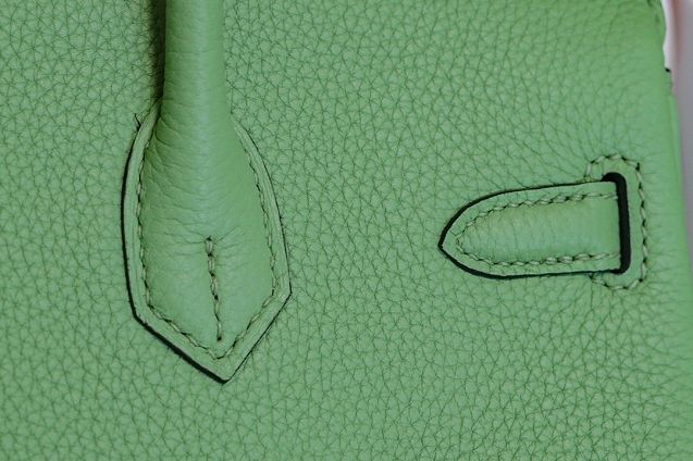 Hermes original togo leather birkin 30 bag H30-1 vert criquet