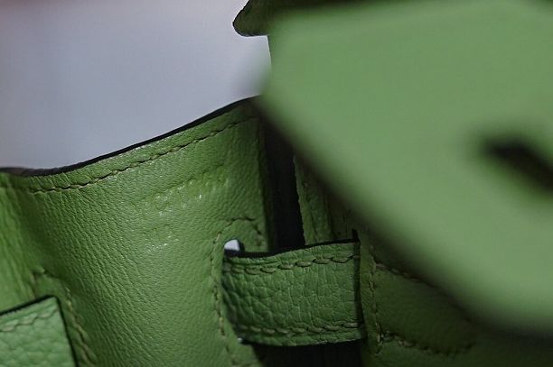 Hermes original togo leather birkin 35 bag H35-1 vert criquet