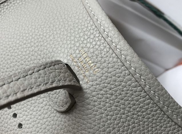Hermes original togo leather mini evelyne tpm 17 shoulder bag E17 pearlash