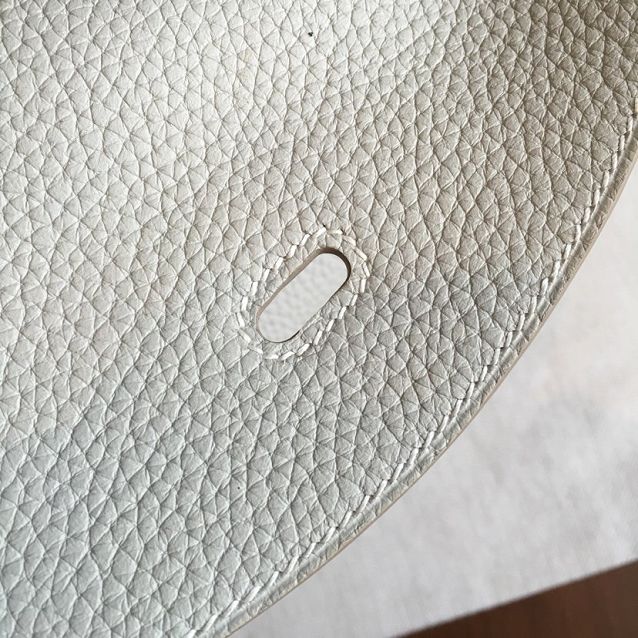 Hermes original top togo leather small lindy 26 bag H26 pearlash