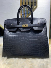 Top hermes genuine 100% crocodile leather handmade birkin 40 bag K400
