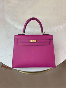 Hermes original epsom leather kelly 28 bag K28-2 peach red