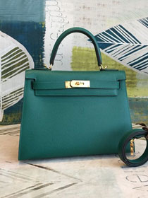 Hermes original epsom leather kelly 25 bag K25-1 emerald green