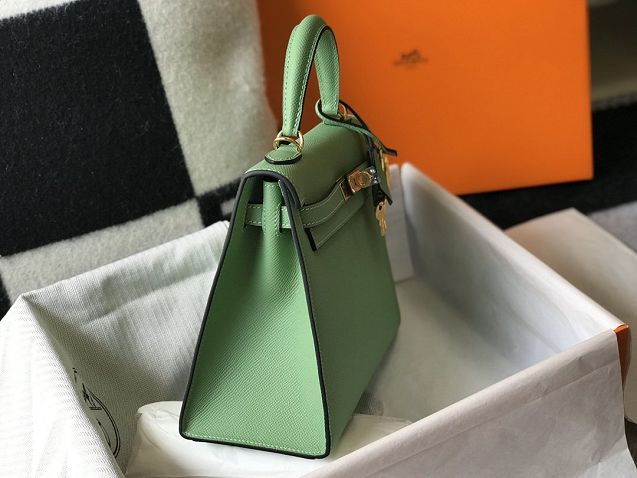 Hermes original epsom leather kelly 28 bag K28-2 vert criquet