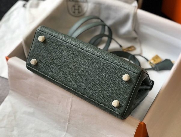 Hermes original togo leather kelly 25 bag K25 azure