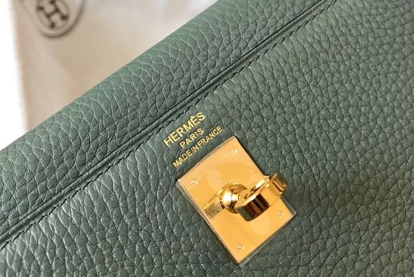 Hermes original togo leather kelly 25 bag K25 azure