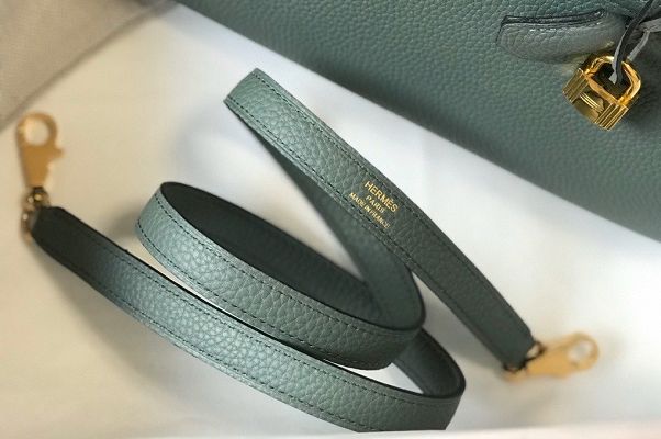 Hermes original togo leather kelly 25 bag K25 azure